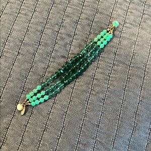 Elegant Green Beaded Bracelet